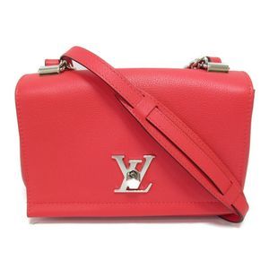 Louis Vuitton LockMe 2 BB 2 Way Shoulder Bag Leather Red Dahlia